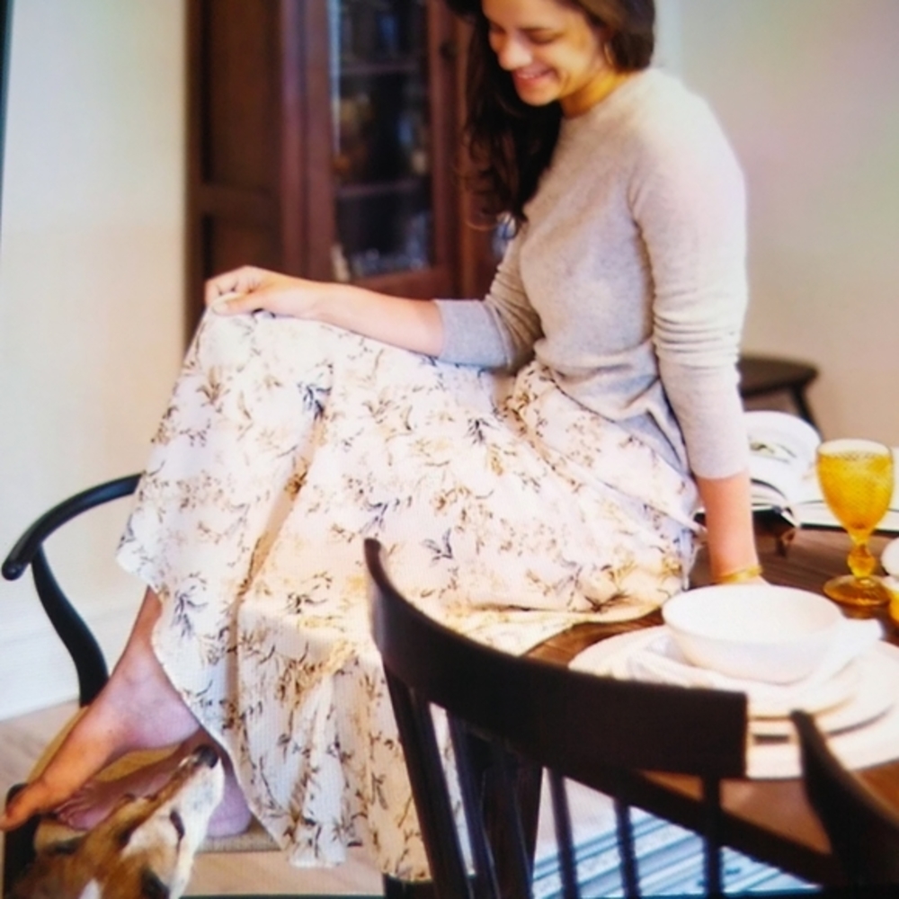 Drew Anthropologie Joslyn Floral Maxi Skirt Cottage Core Prairie Boho small